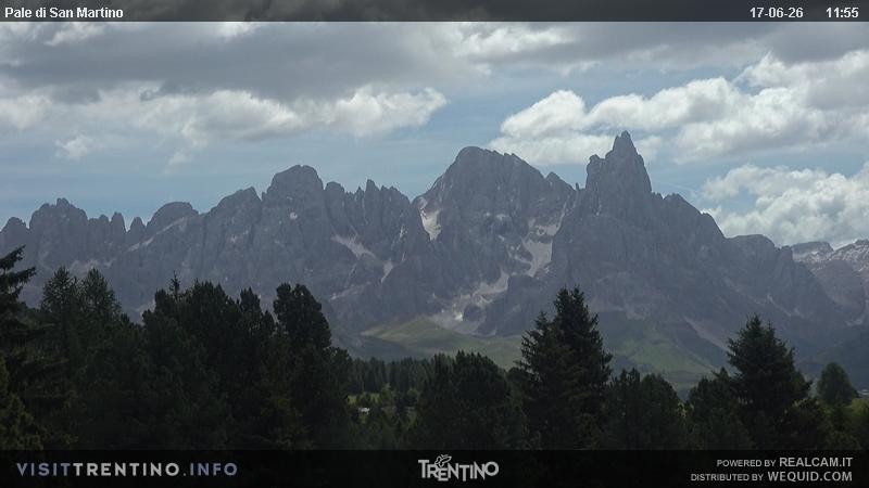 Archiv Foto Webcam Pale di San Martino, Trentino