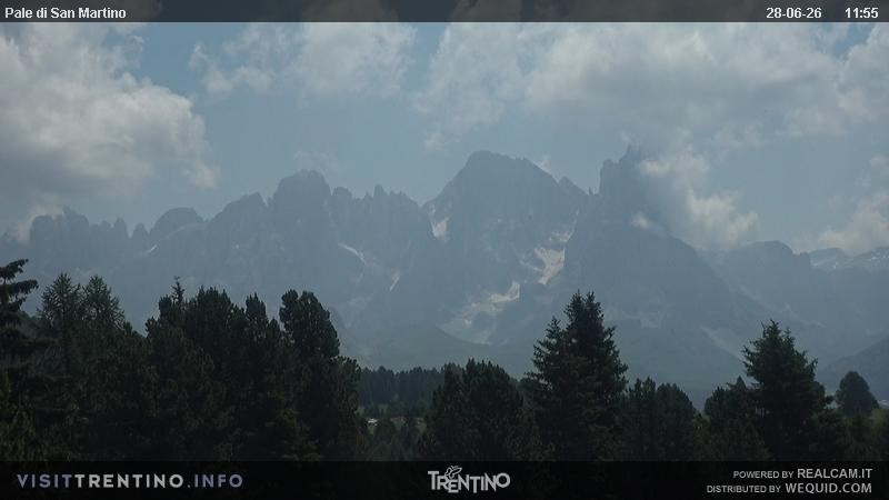 Archiv Foto Webcam Pale di San Martino, Trentino