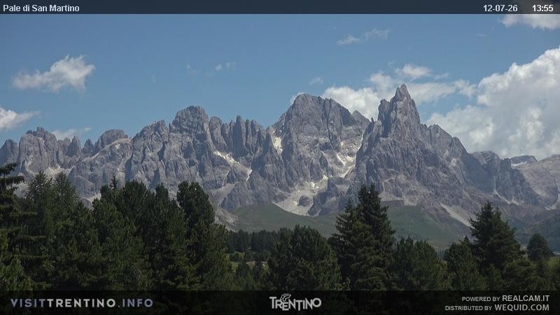 Archived image Webcam Trentino, "Pale di San Martino"