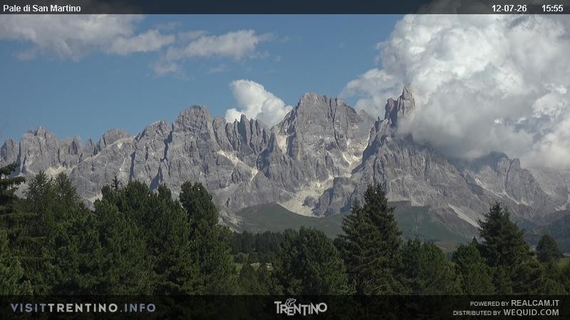Archived image Webcam Trentino, "Pale di San Martino"