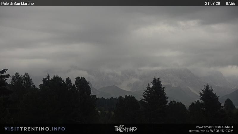 Archiv Foto Webcam Pale di San Martino, Trentino