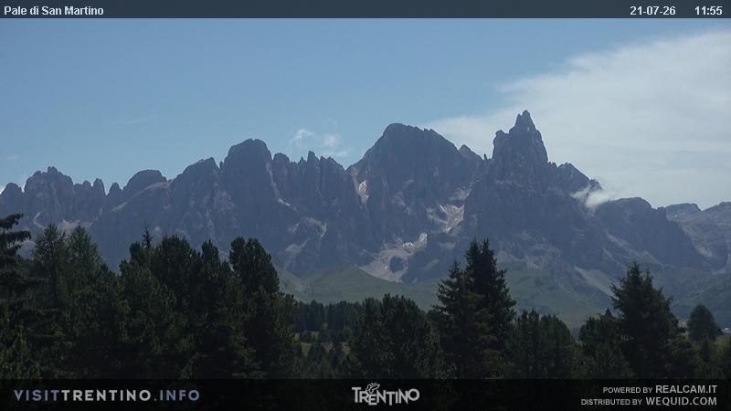 Archiv Foto Webcam Pale di San Martino, Trentino