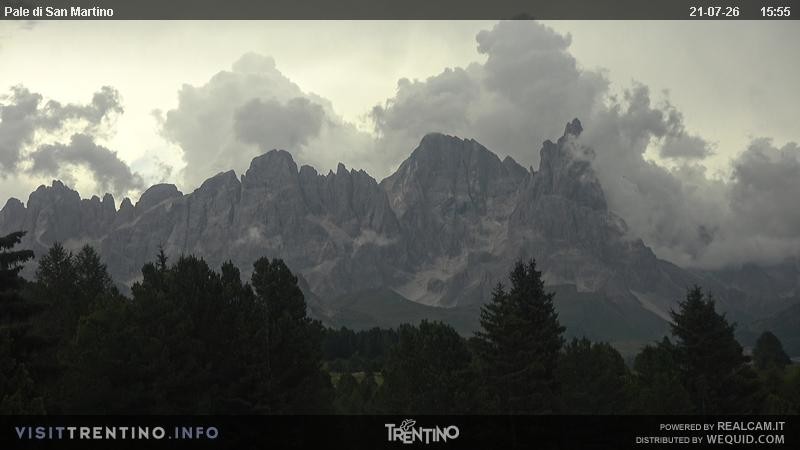Archiv Foto Webcam Pale di San Martino, Trentino
