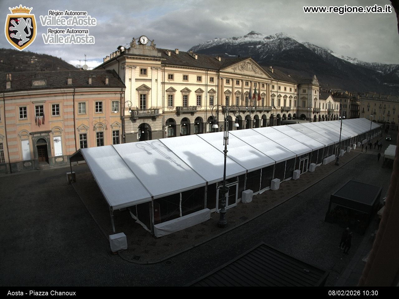 Archiv Foto Webcam Piazza Emile Chanoux, Aosta