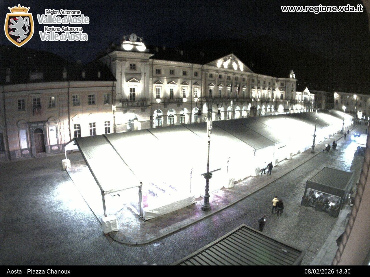 Archiv Foto Webcam Piazza Emile Chanoux, Aosta