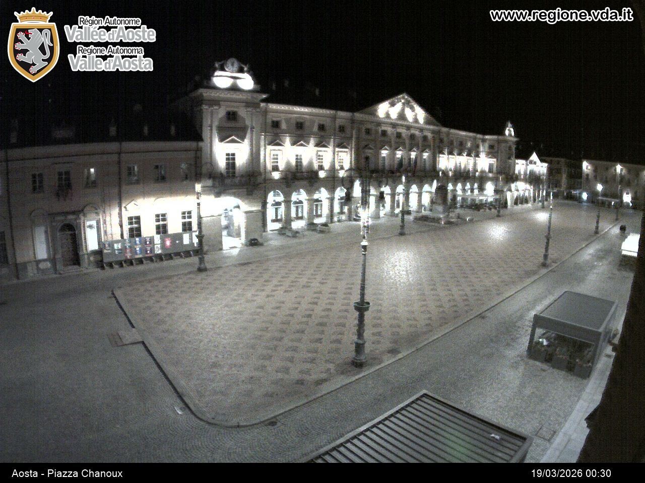 Archiv Foto Webcam Piazza Emile Chanoux, Aosta