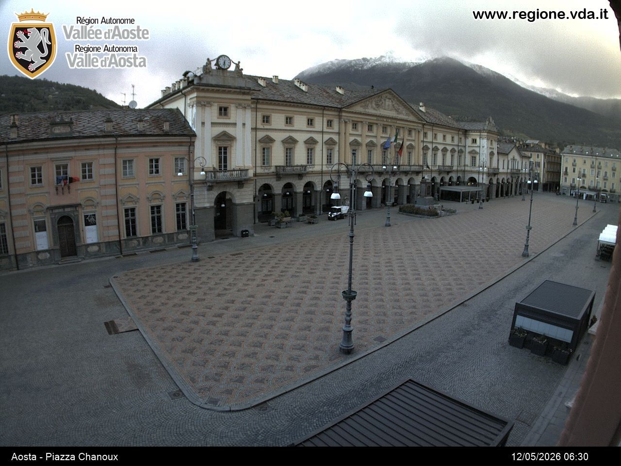Archiv Foto Webcam Piazza Emile Chanoux, Aosta