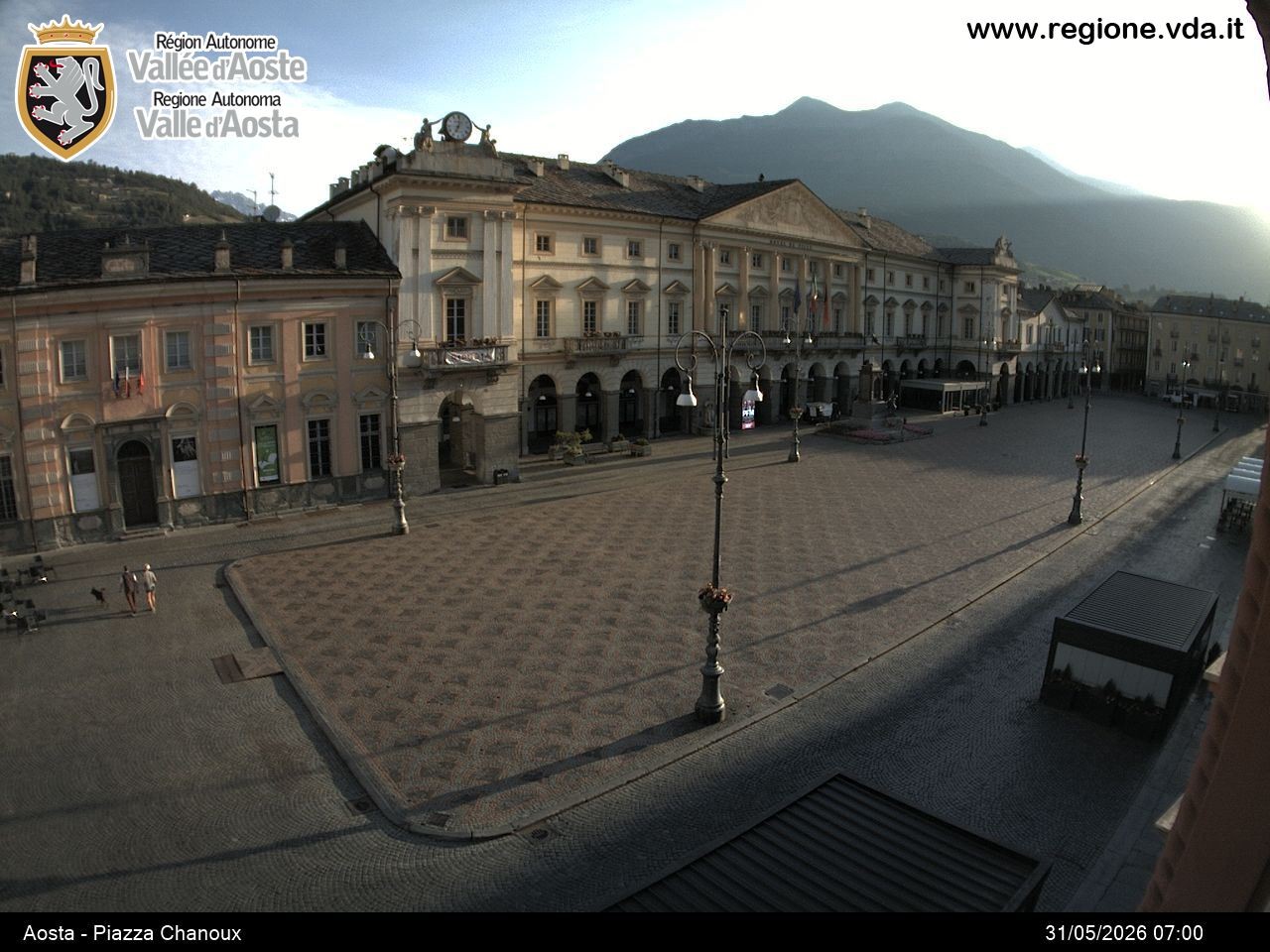 Archiv Foto Webcam Piazza Emile Chanoux, Aosta