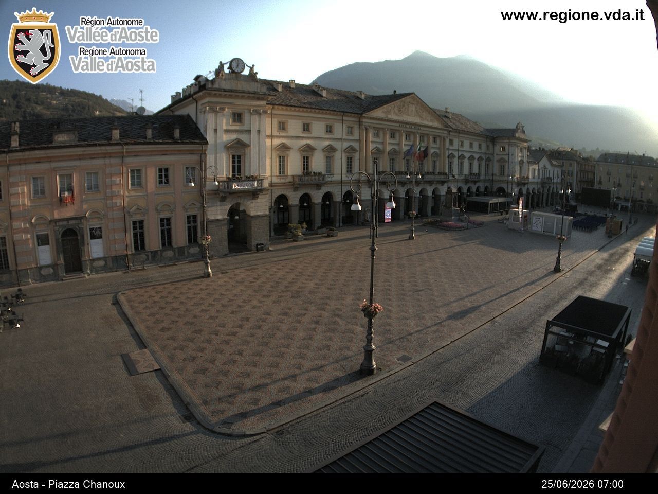 Archived image Webcam Aosta, Piazza Emile Chanoux