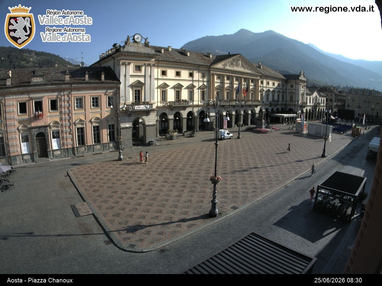 Archived image Webcam Aosta, Piazza Emile Chanoux
