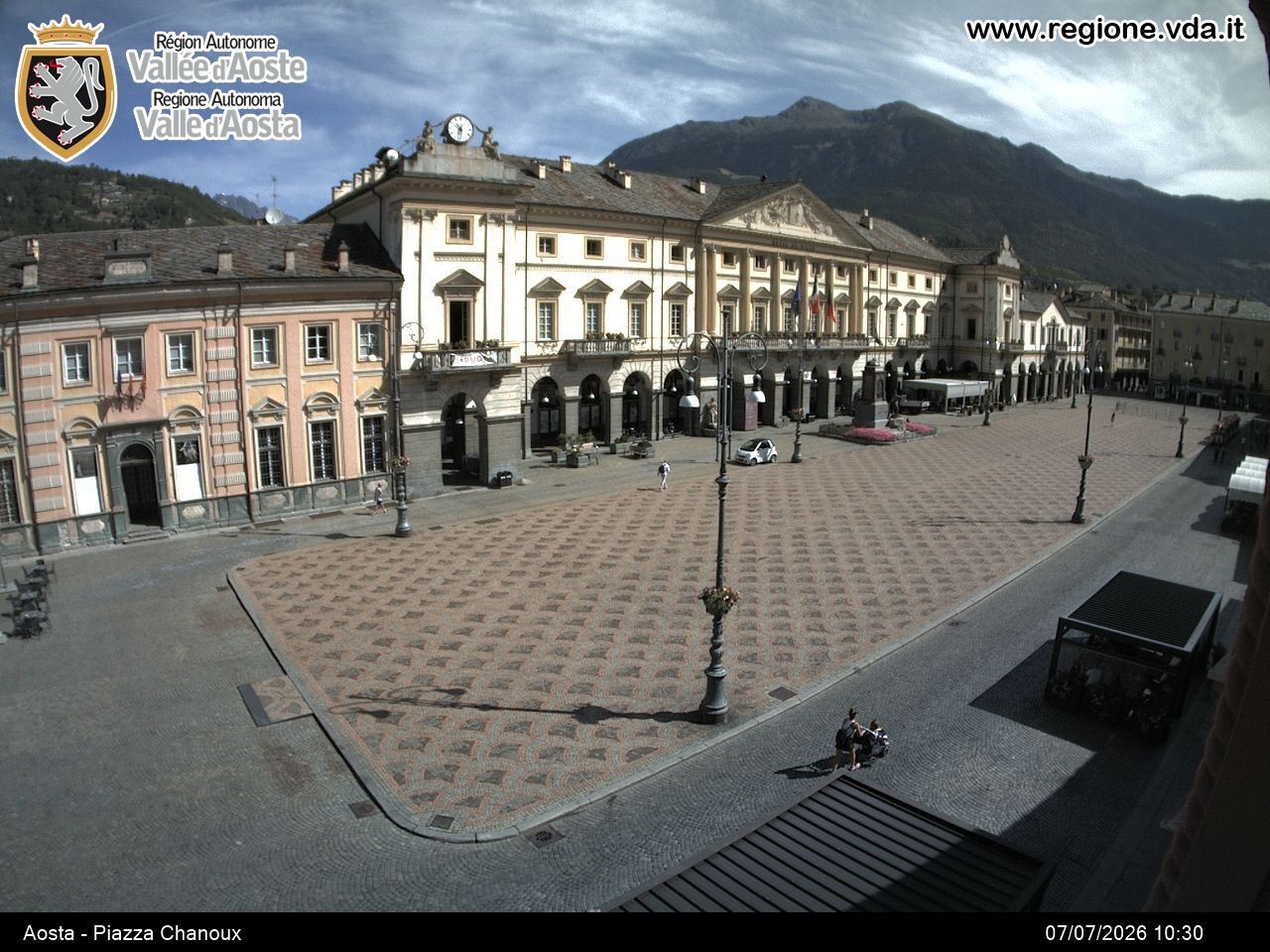 Archiv Foto Webcam Piazza Emile Chanoux, Aosta