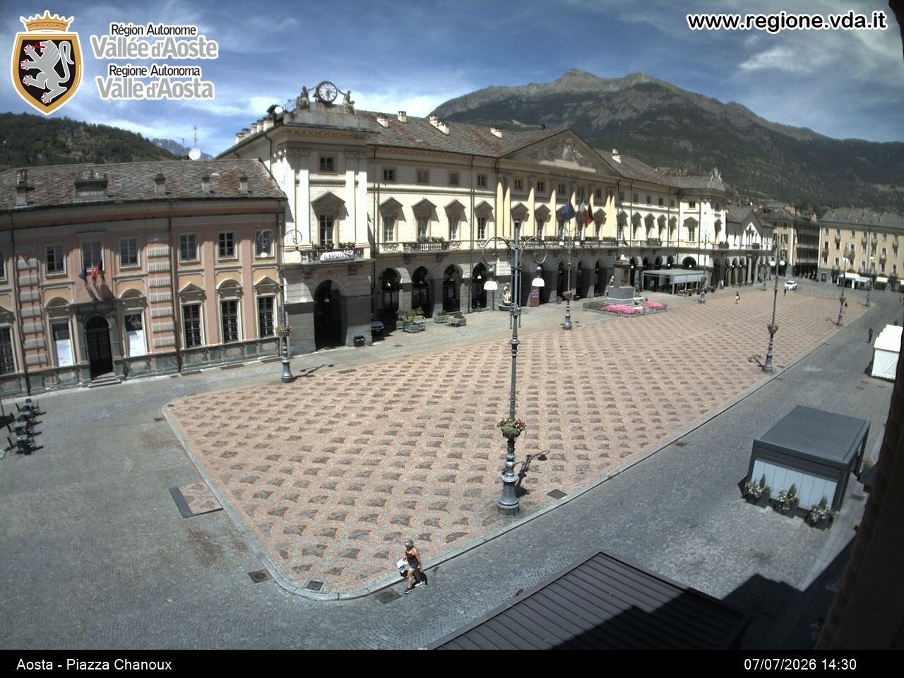 Archiv Foto Webcam Piazza Emile Chanoux, Aosta
