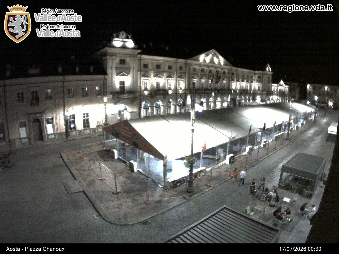 Archiv Foto Webcam Piazza Emile Chanoux, Aosta