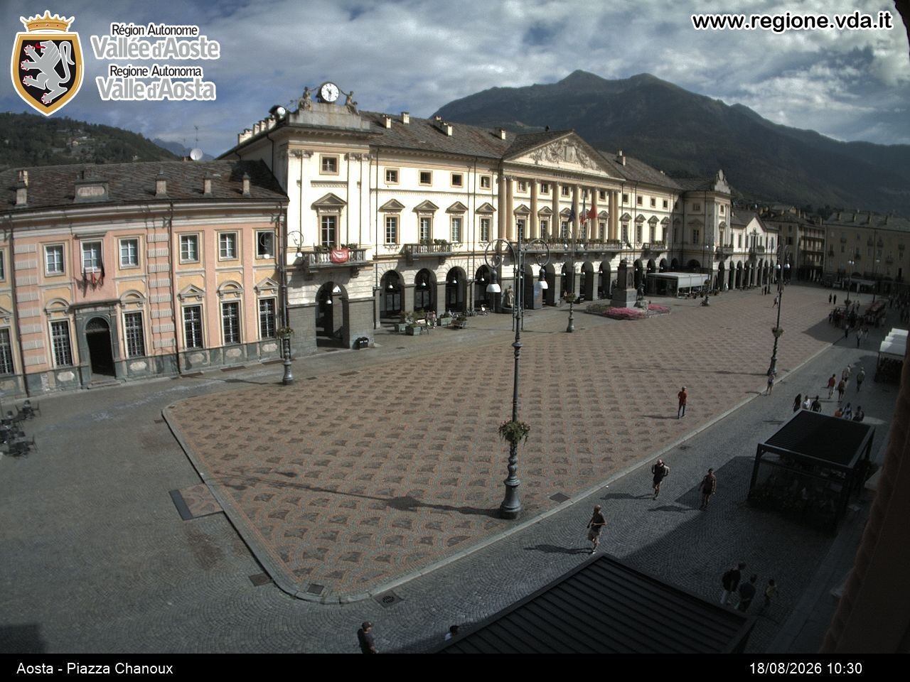 Archived image Webcam Aosta, Piazza Emile Chanoux