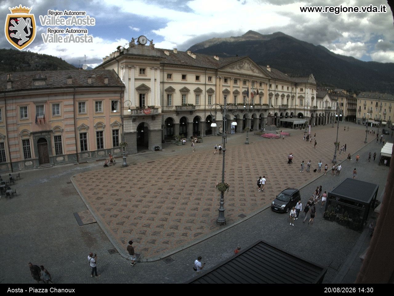 Archiv Foto Webcam Piazza Emile Chanoux, Aosta
