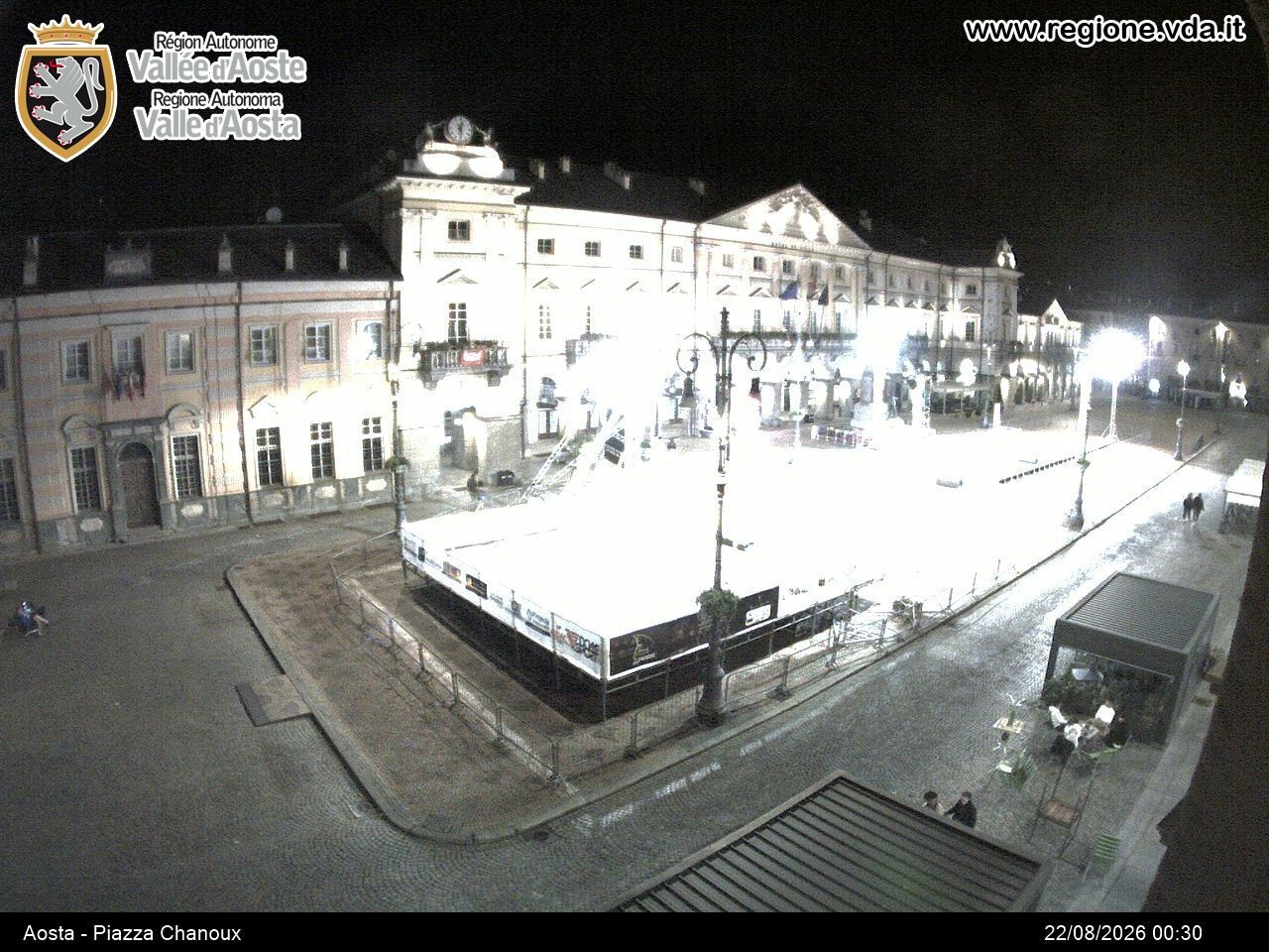 Archiv Foto Webcam Piazza Emile Chanoux, Aosta