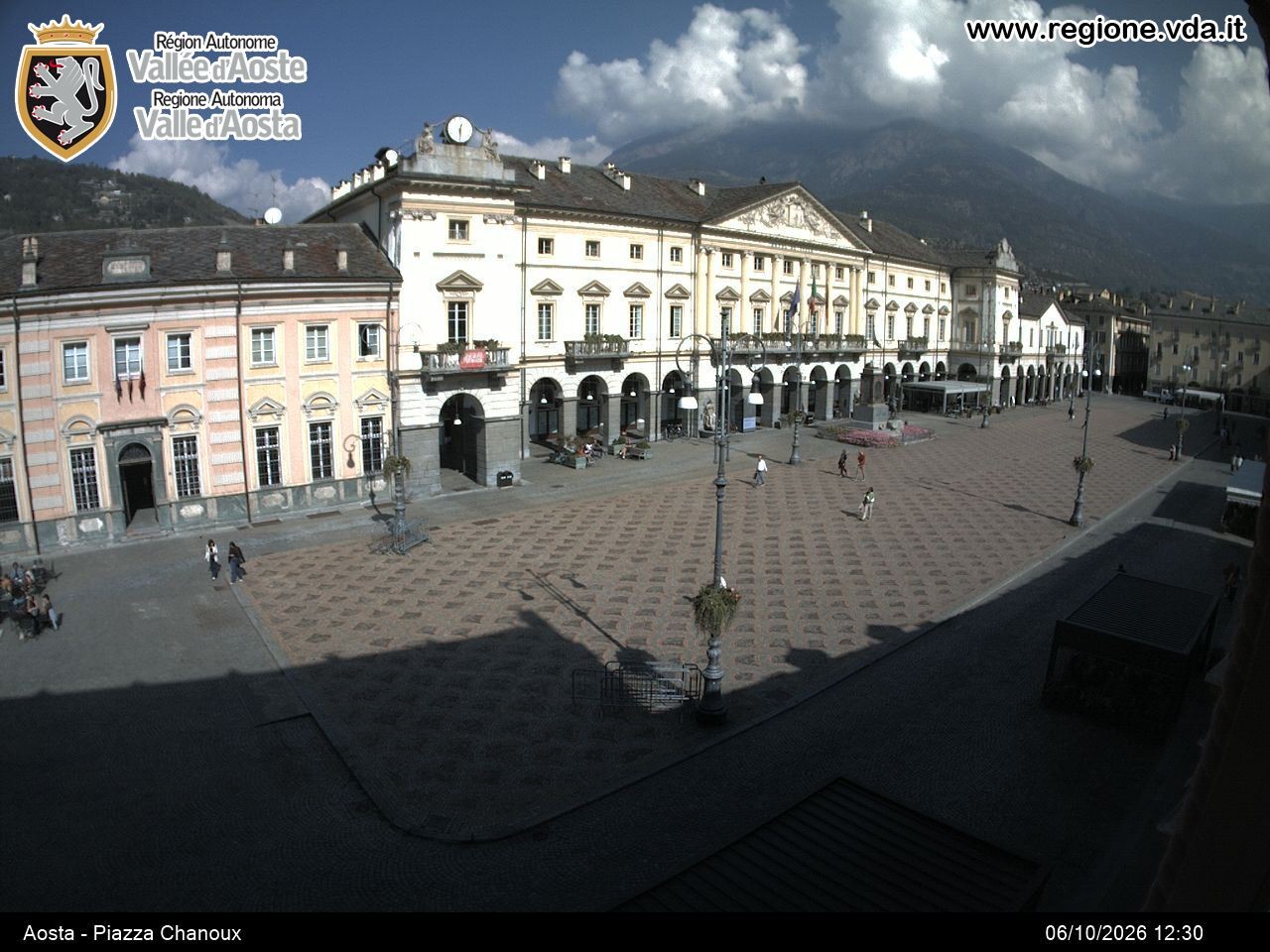 Archiv Foto Webcam Piazza Emile Chanoux, Aosta