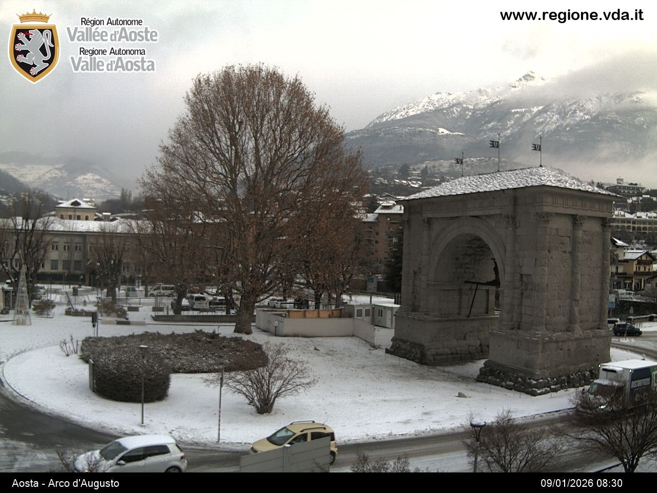 Archiv Foto Webcam Piazza Arco d'Augusto, Aosta
