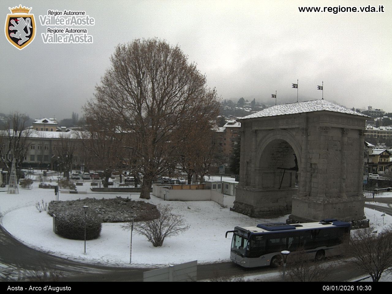 Archiv Foto Webcam Piazza Arco d'Augusto, Aosta