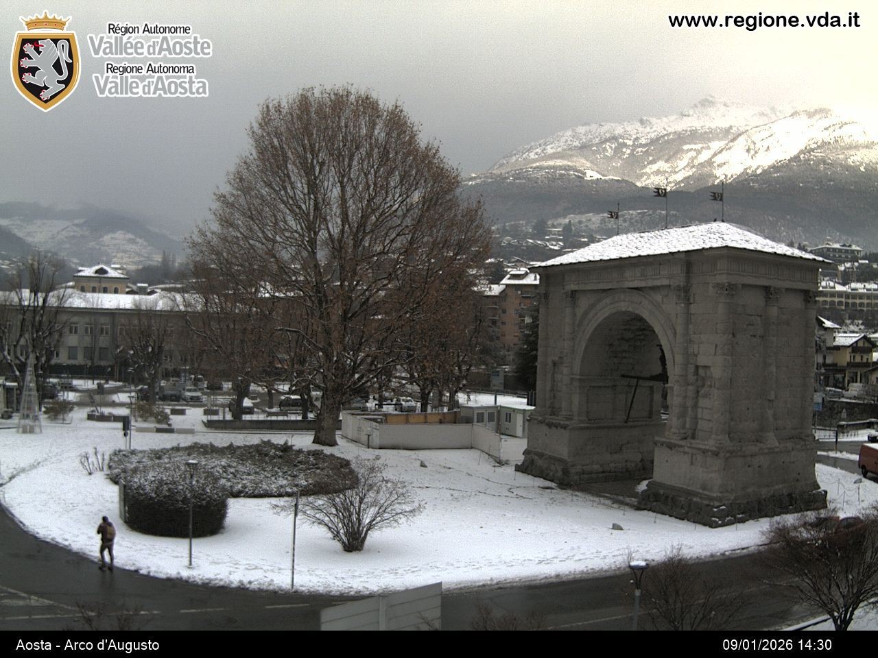 Archiv Foto Webcam Piazza Arco d'Augusto, Aosta