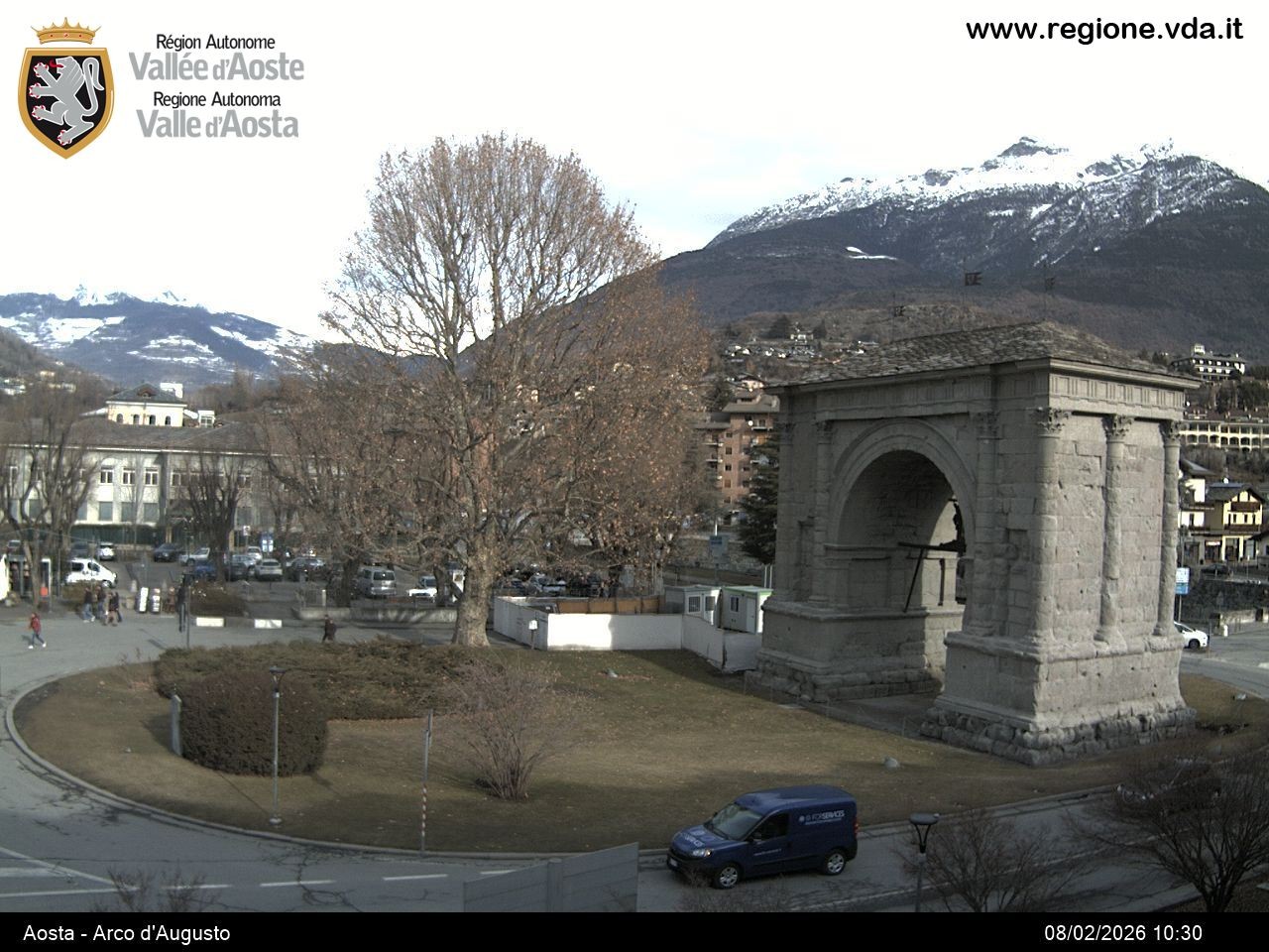 Archiv Foto Webcam Piazza Arco d'Augusto, Aosta