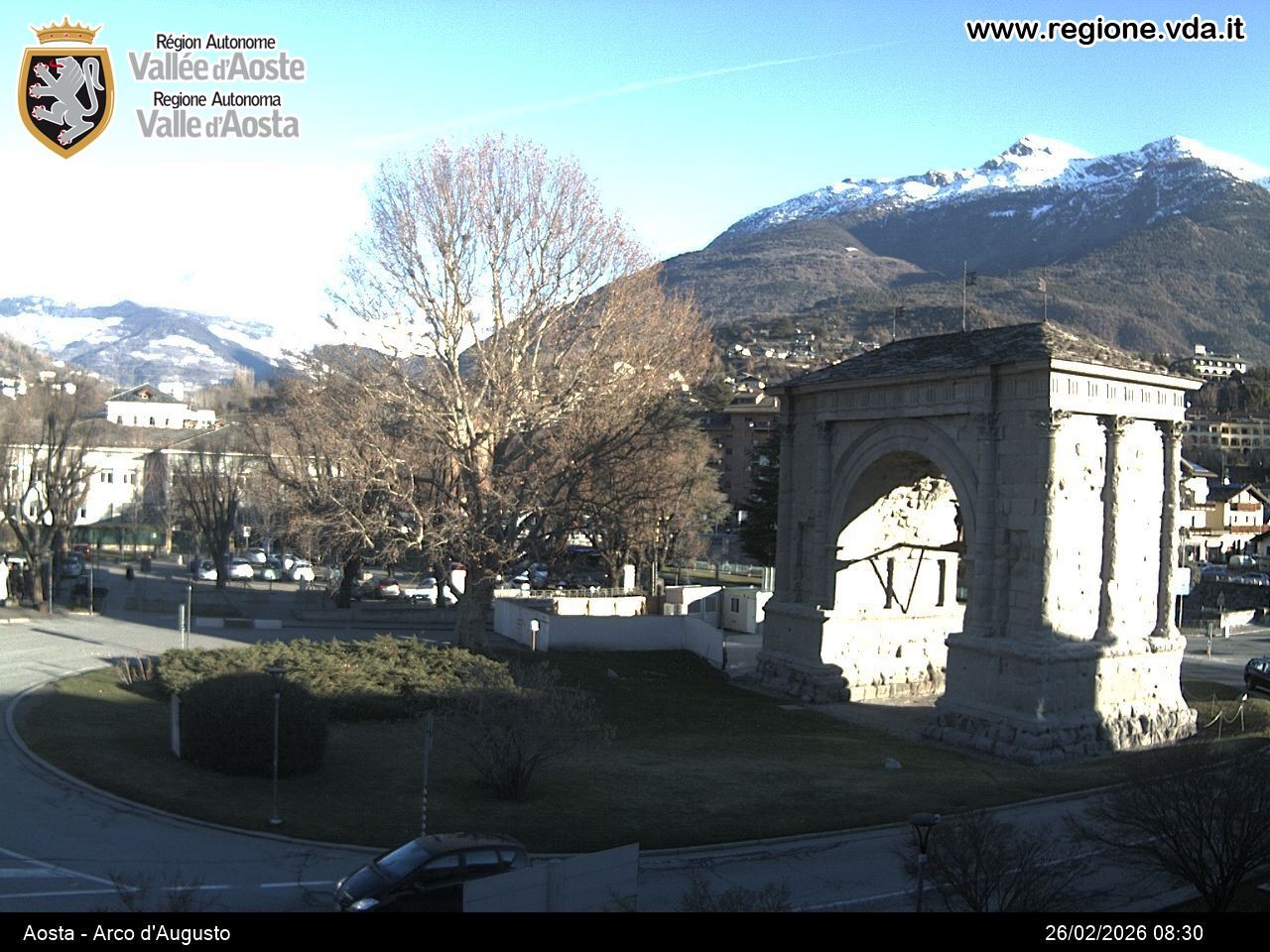 Archived image Webcam Aosta, Piazza Arco d'Augusto