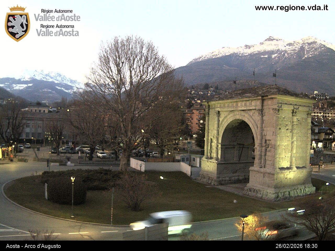 Archived image Webcam Aosta, Piazza Arco d'Augusto