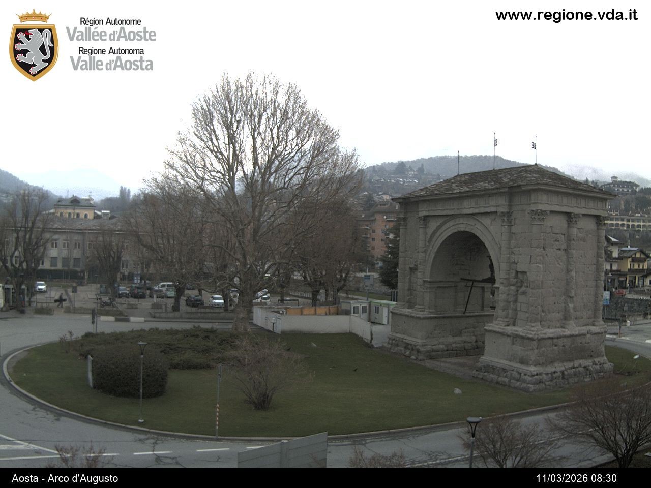 Archiv Foto Webcam Piazza Arco d'Augusto, Aosta