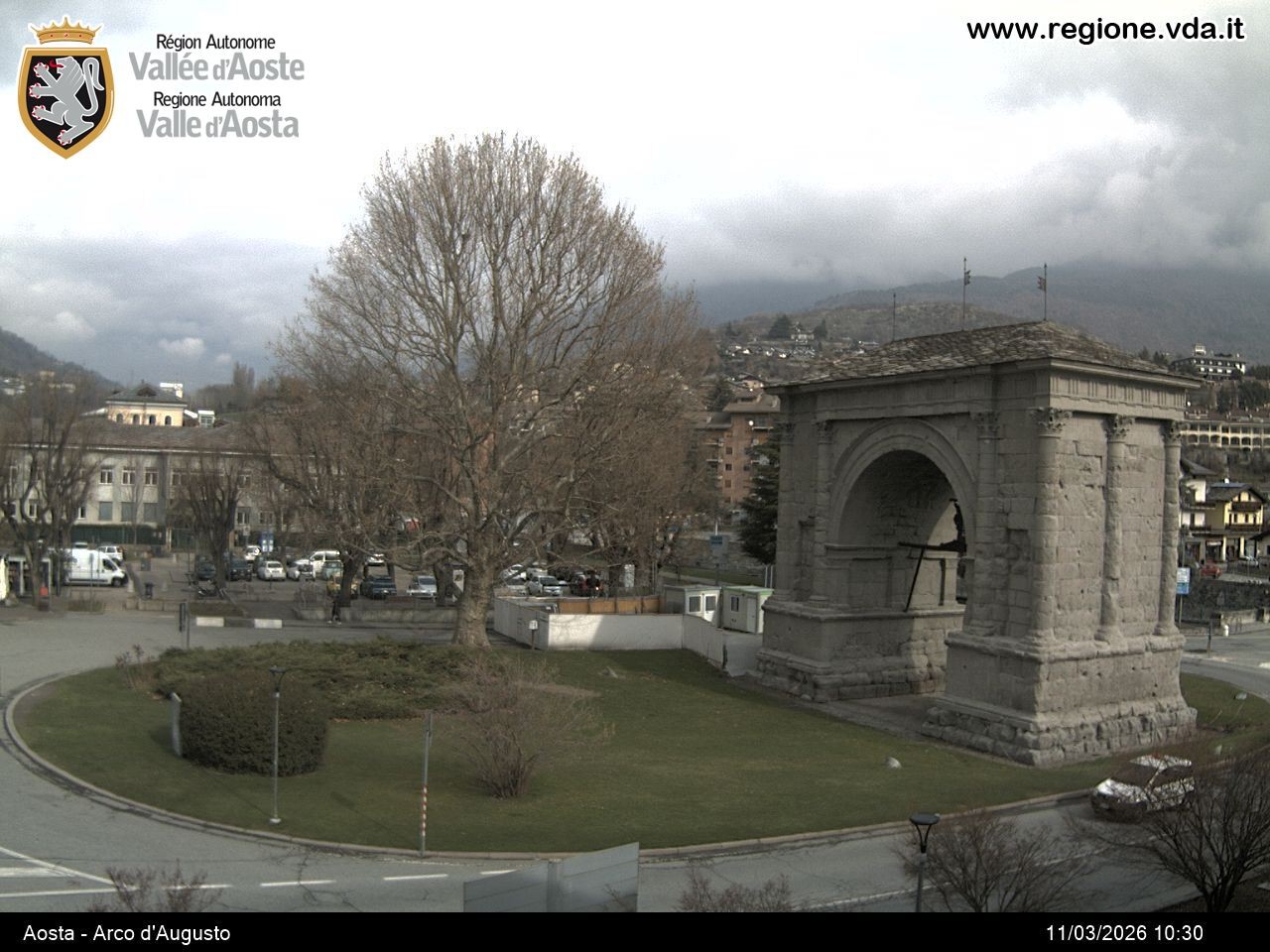 Archiv Foto Webcam Piazza Arco d'Augusto, Aosta