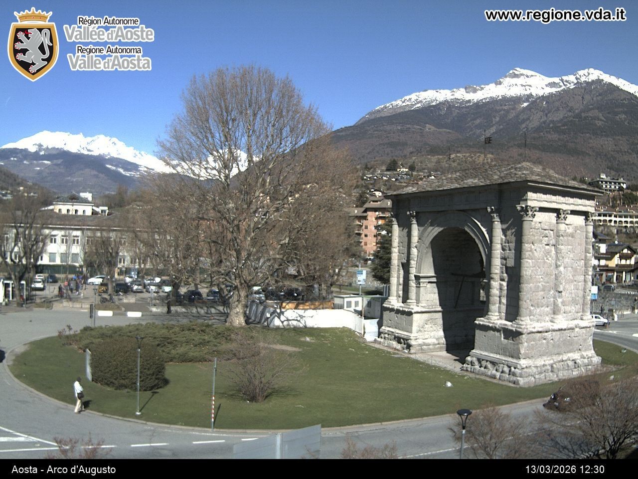 Archiv Foto Webcam Piazza Arco d'Augusto, Aosta