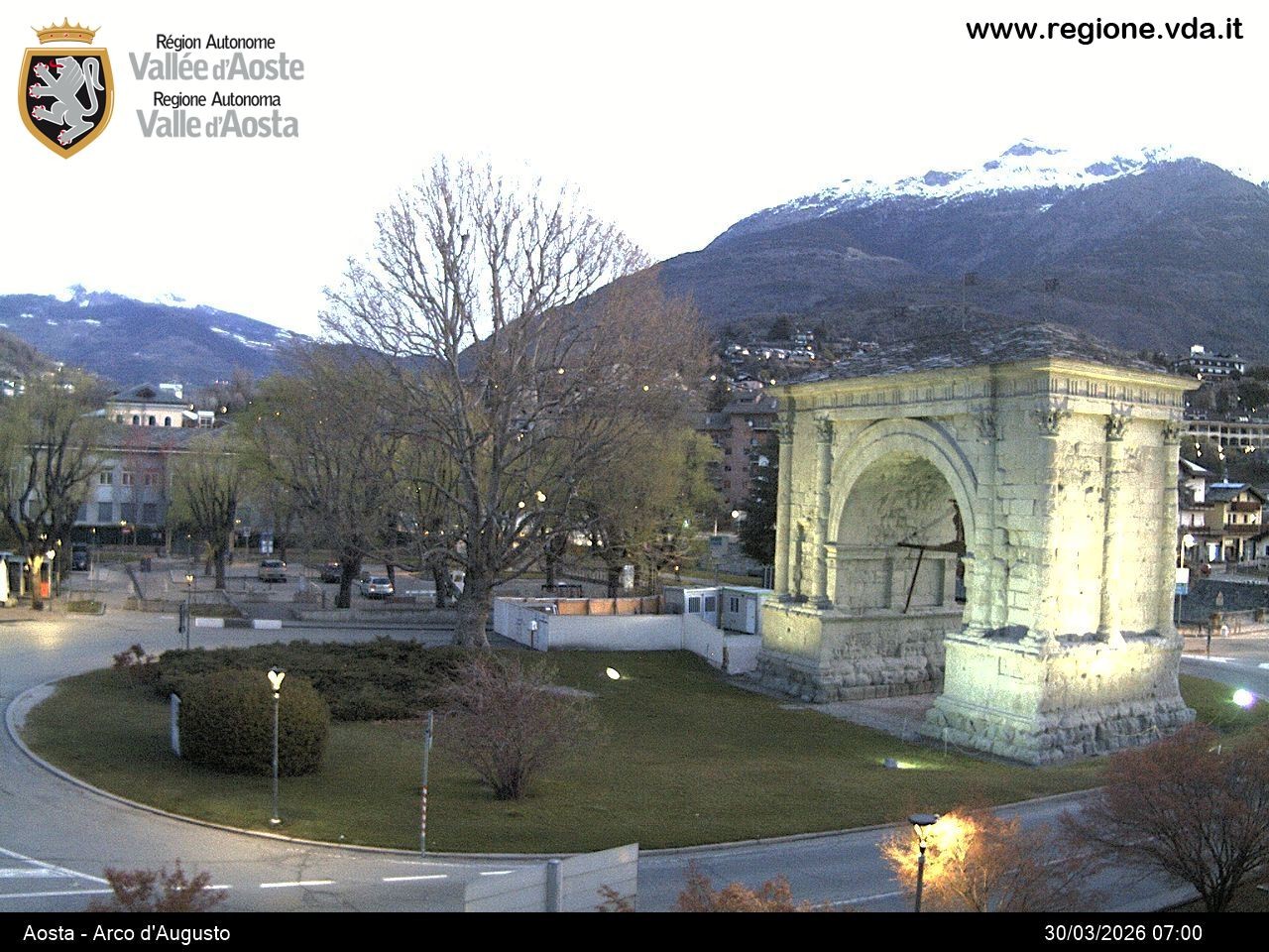 Archived image Webcam Aosta, Piazza Arco d'Augusto