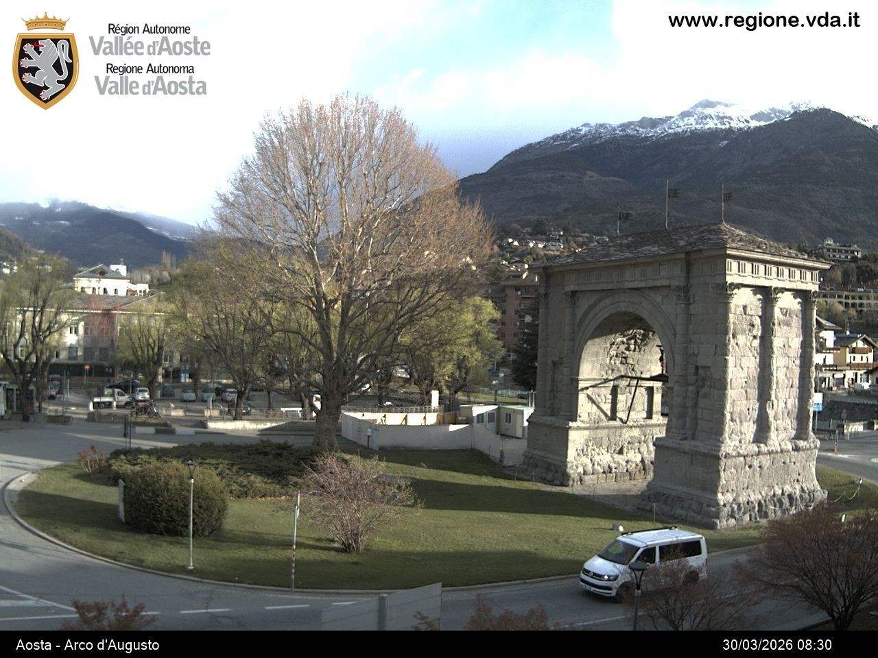 Archived image Webcam Aosta, Piazza Arco d'Augusto
