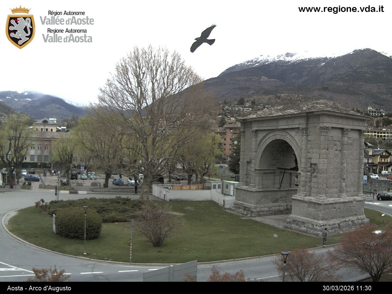 Archived image Webcam Aosta, Piazza Arco d'Augusto