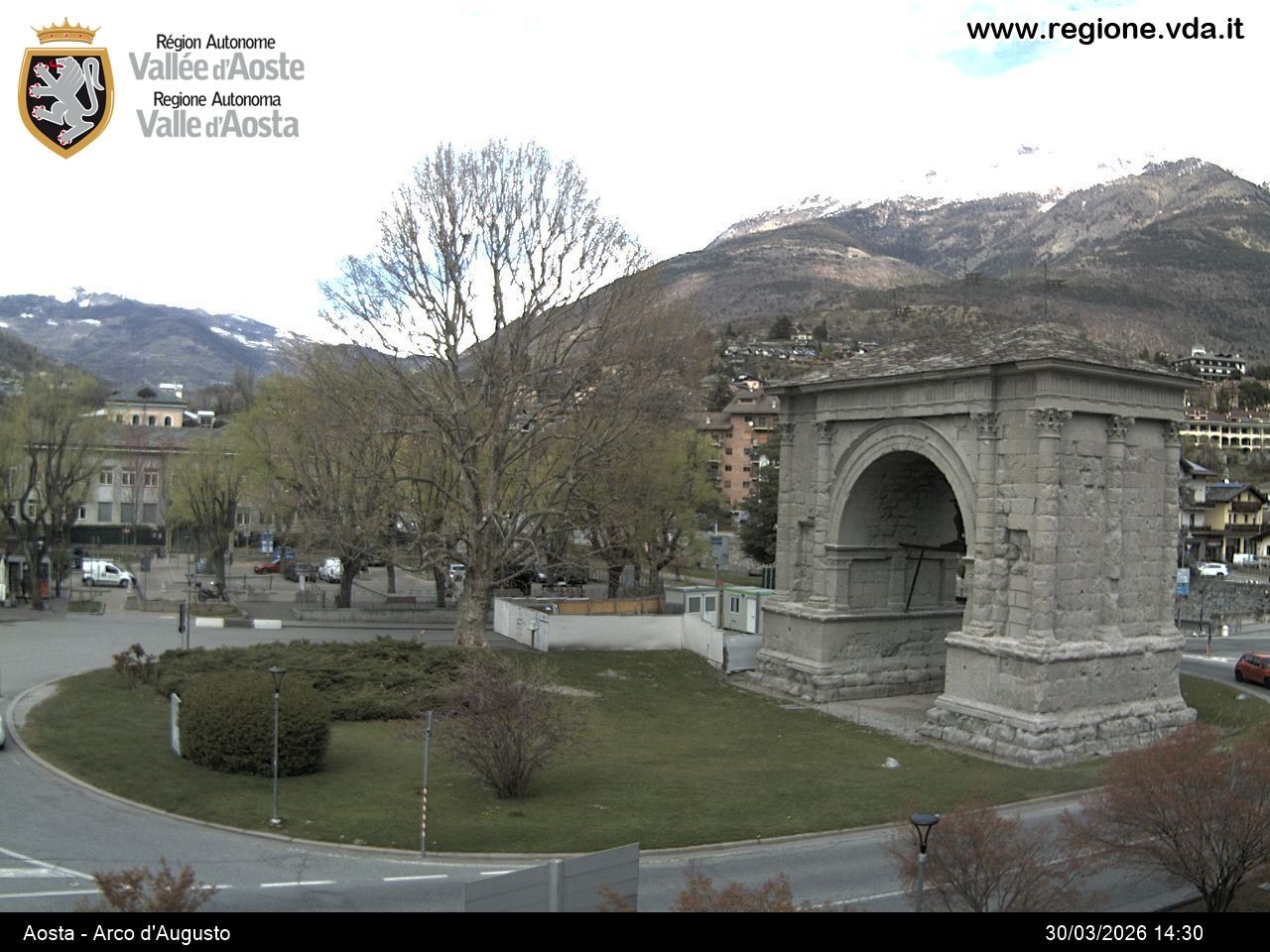 Archived image Webcam Aosta, Piazza Arco d'Augusto