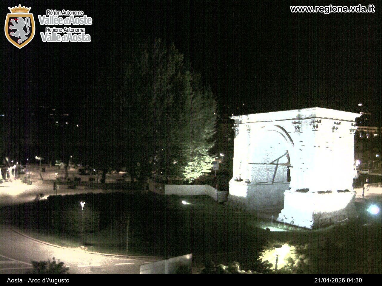Archiv Foto Webcam Piazza Arco d'Augusto, Aosta