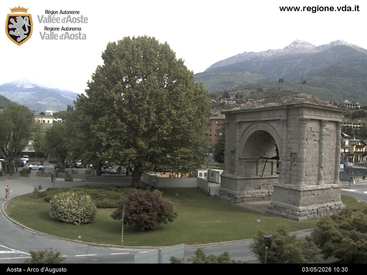 Archiv Foto Webcam Piazza Arco d'Augusto, Aosta