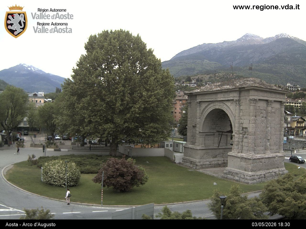 Archiv Foto Webcam Piazza Arco d'Augusto, Aosta
