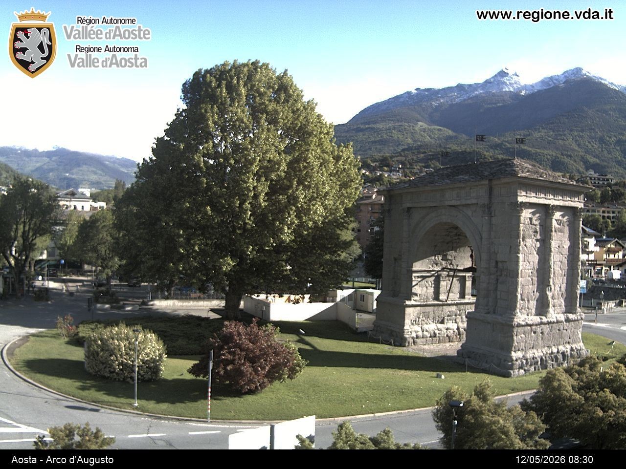 Archiv Foto Webcam Piazza Arco d'Augusto, Aosta