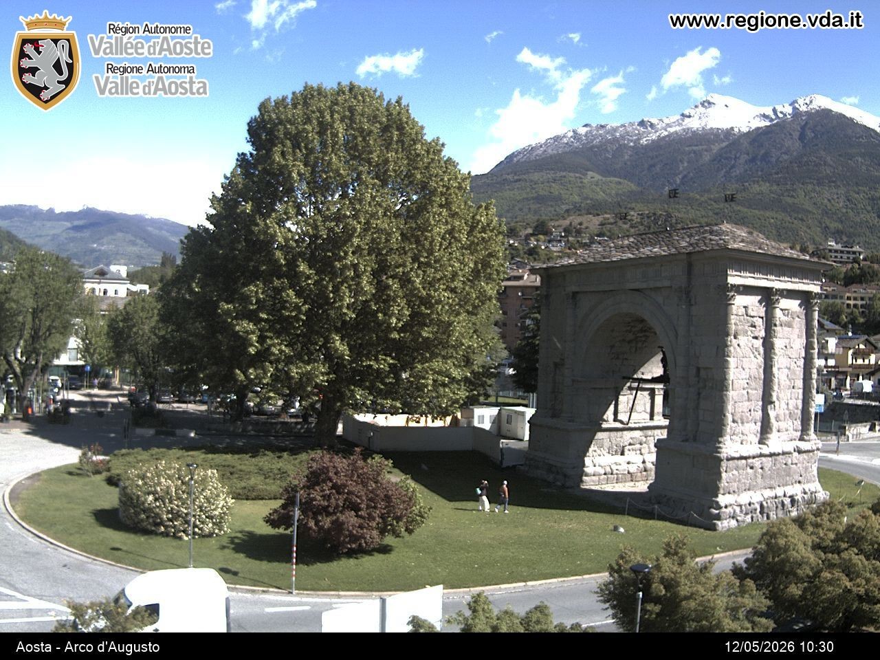Archiv Foto Webcam Piazza Arco d'Augusto, Aosta