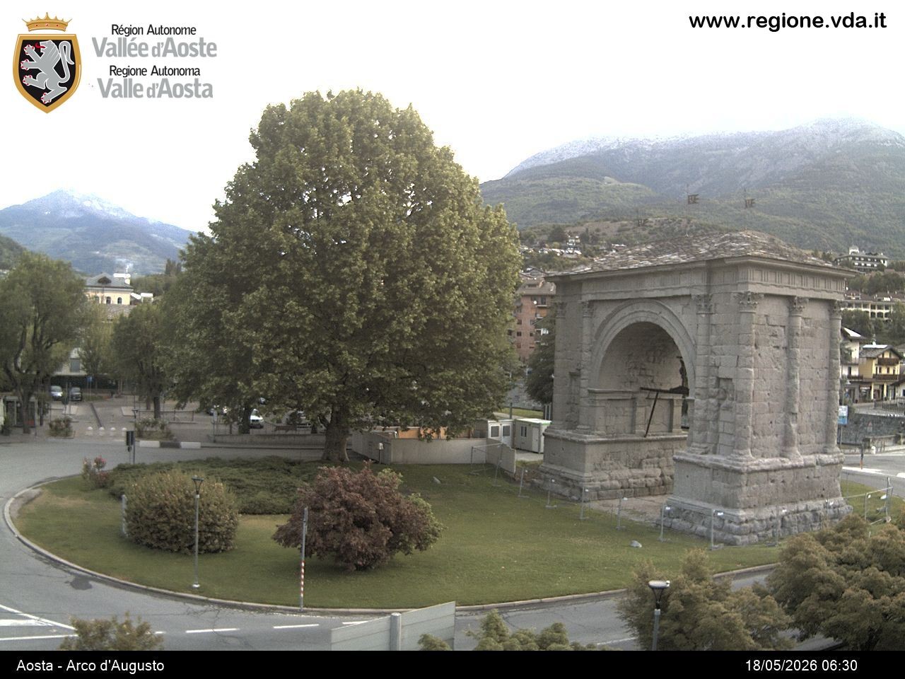 Archived image Webcam Aosta, Piazza Arco d'Augusto