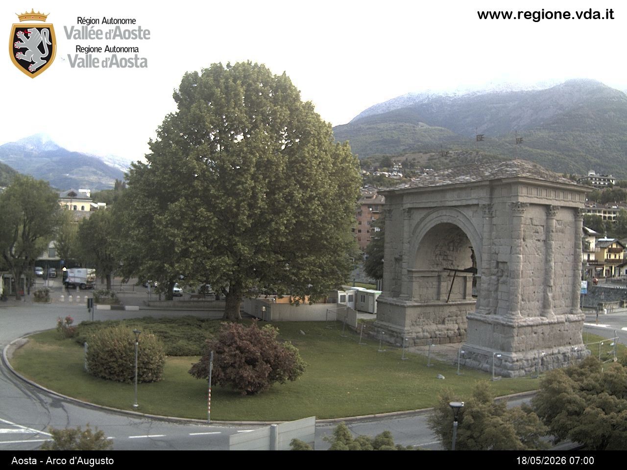 Archived image Webcam Aosta, Piazza Arco d'Augusto