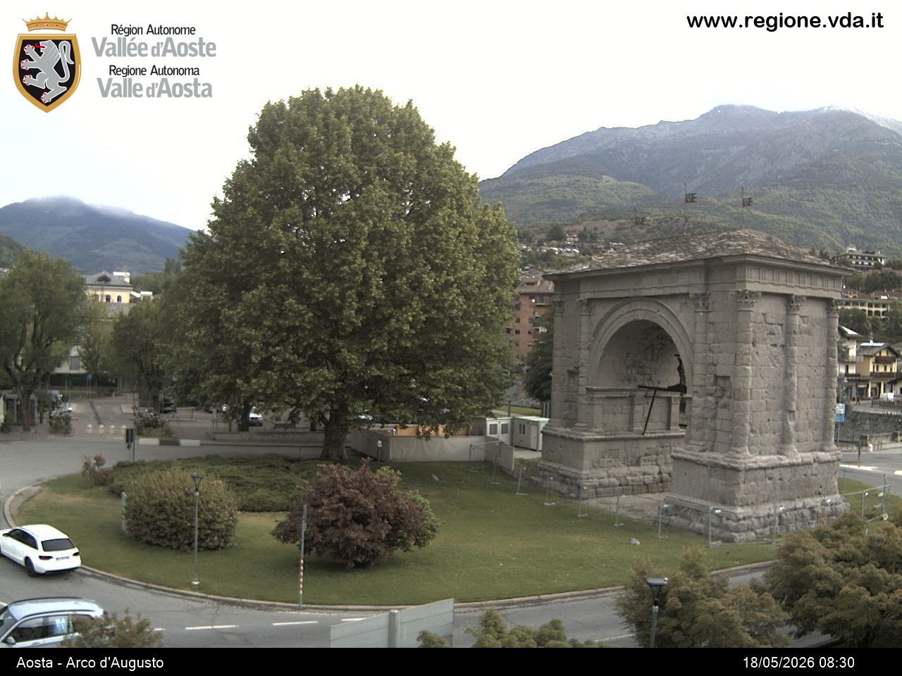 Archived image Webcam Aosta, Piazza Arco d'Augusto