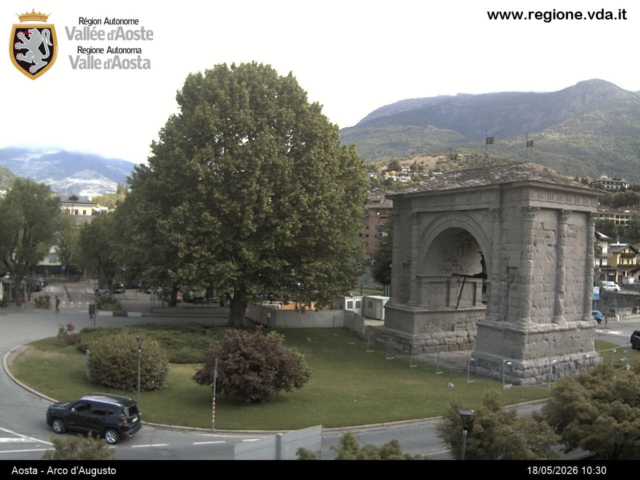 Archived image Webcam Aosta, Piazza Arco d'Augusto