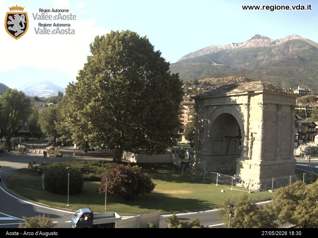 Archived image Webcam Aosta, Piazza Arco d'Augusto