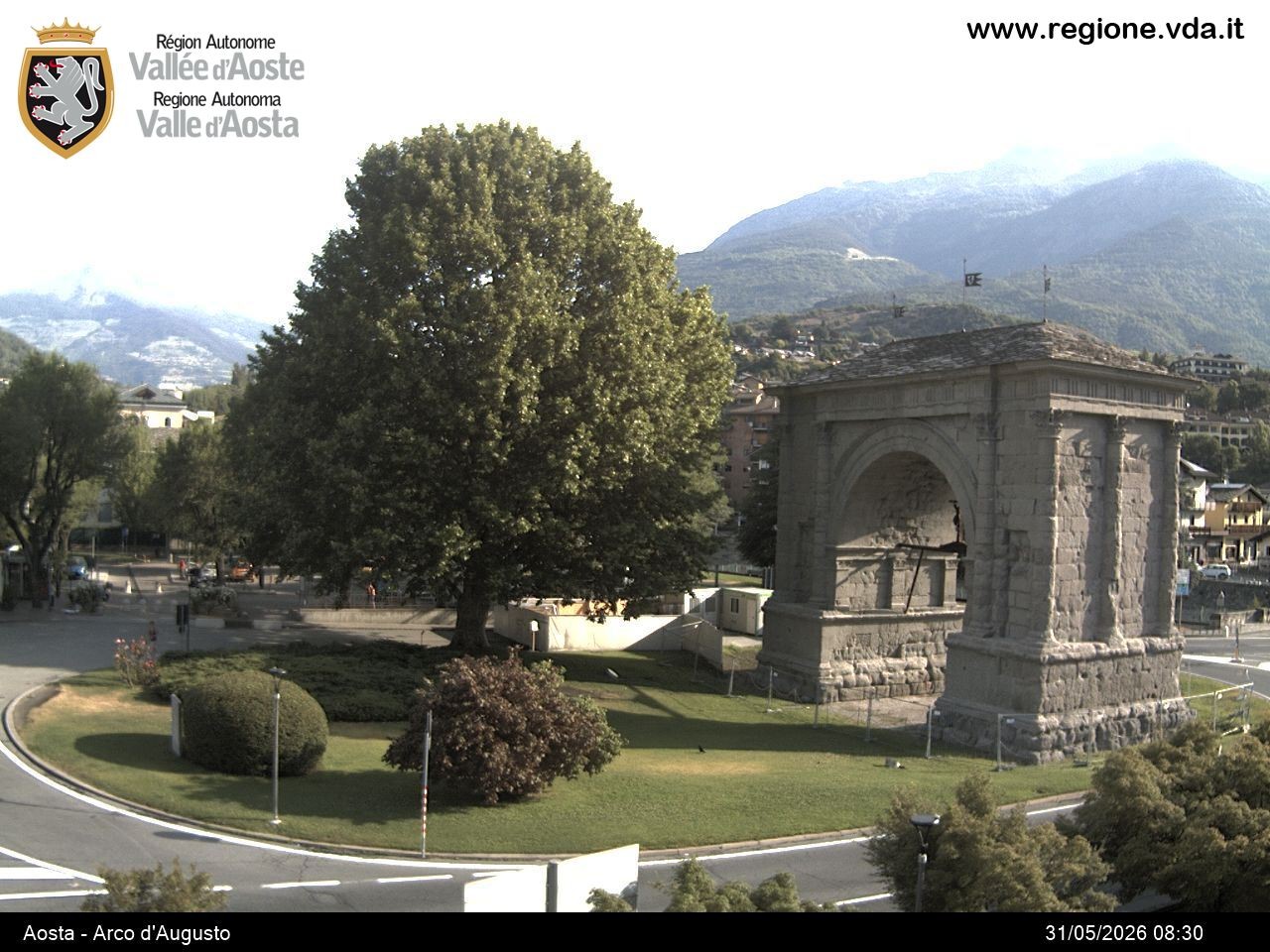 Archived image Webcam Aosta, Piazza Arco d'Augusto