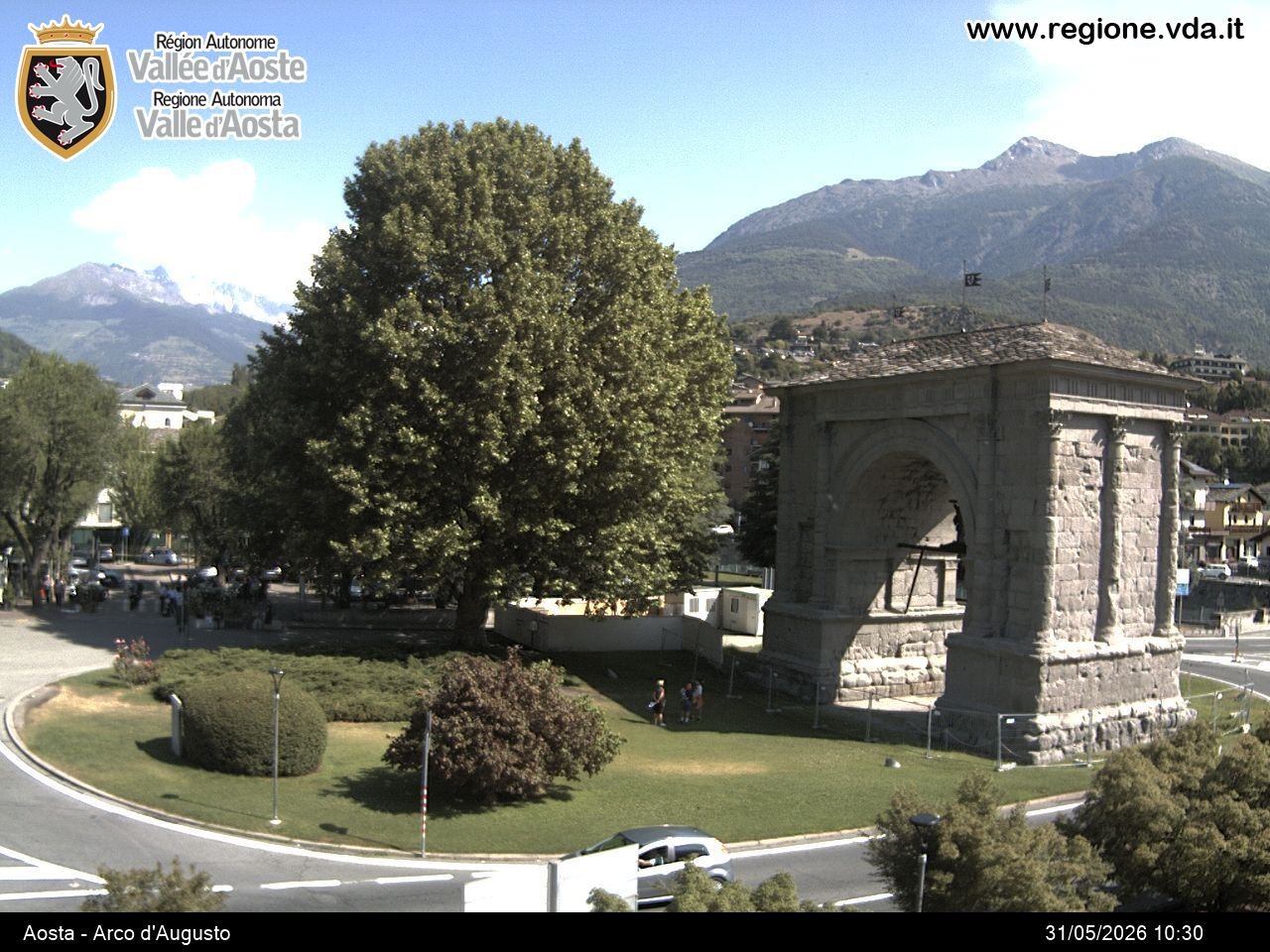 Archived image Webcam Aosta, Piazza Arco d'Augusto