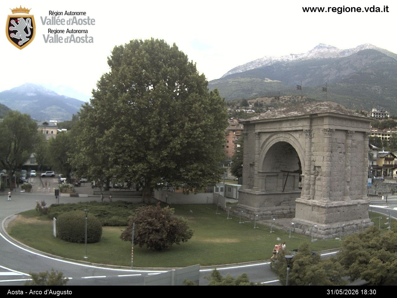 Archived image Webcam Aosta, Piazza Arco d'Augusto