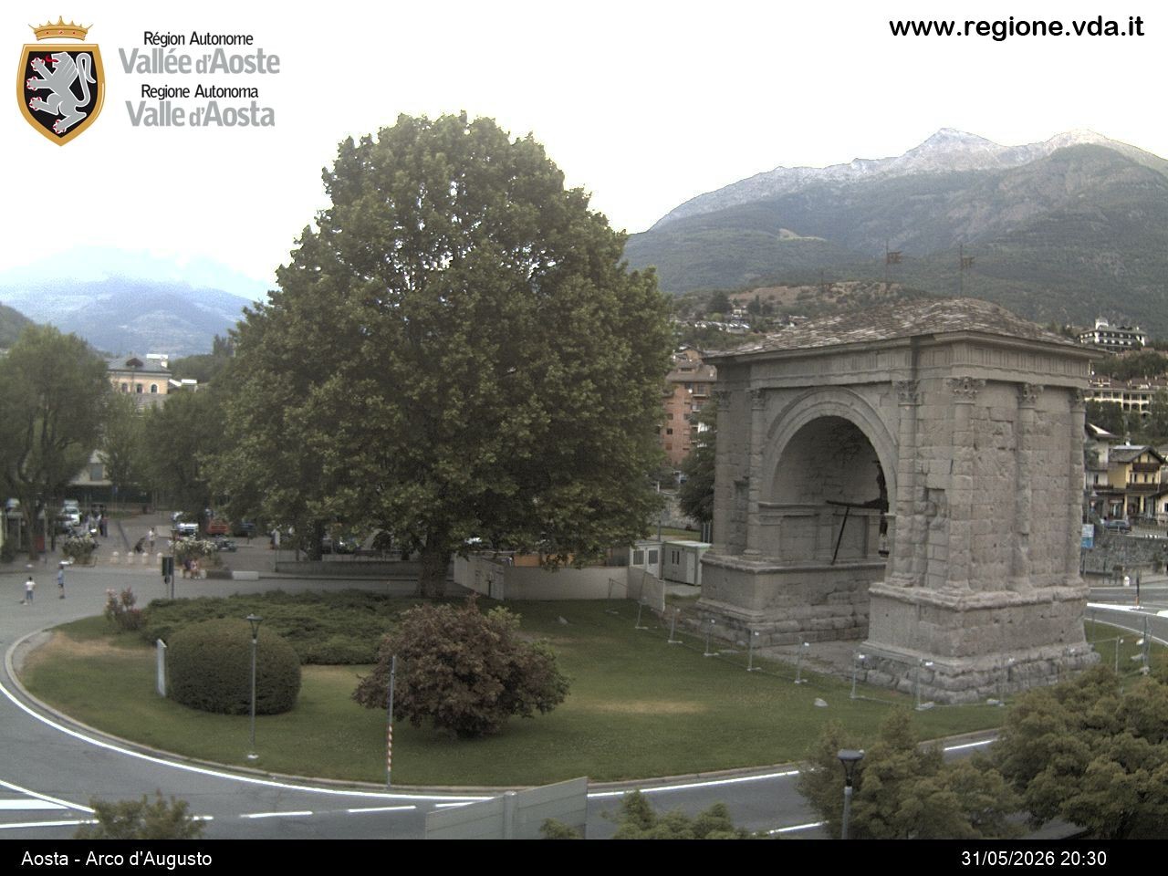 Archived image Webcam Aosta, Piazza Arco d'Augusto