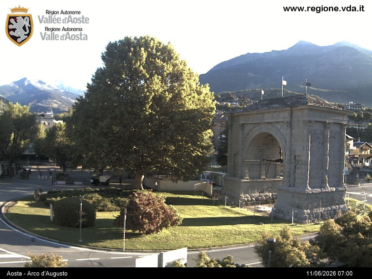 Archived image Webcam Aosta, Piazza Arco d'Augusto