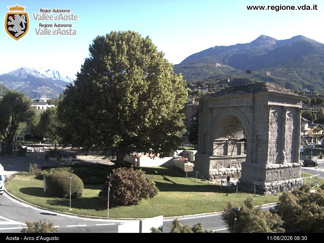 Archived image Webcam Aosta, Piazza Arco d'Augusto